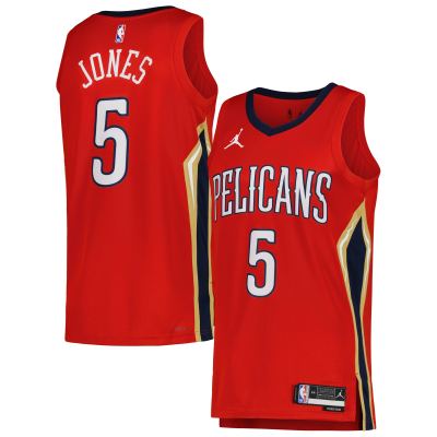 Unisex New Orleans Pelicans Herbert Jones Red Swingman Jersey - Statement Edition 01