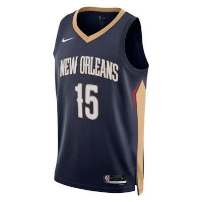 Unisex New Orleans Pelicans Jose Alvarado Navy Swingman Jersey - Icon Edition 02