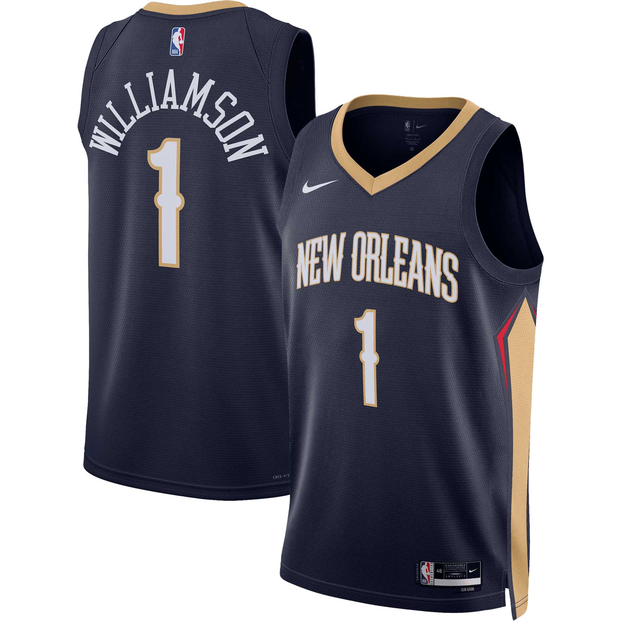 Unisex New Orleans Pelicans Zion Williamson Navy Swingman Jersey - Icon Edition