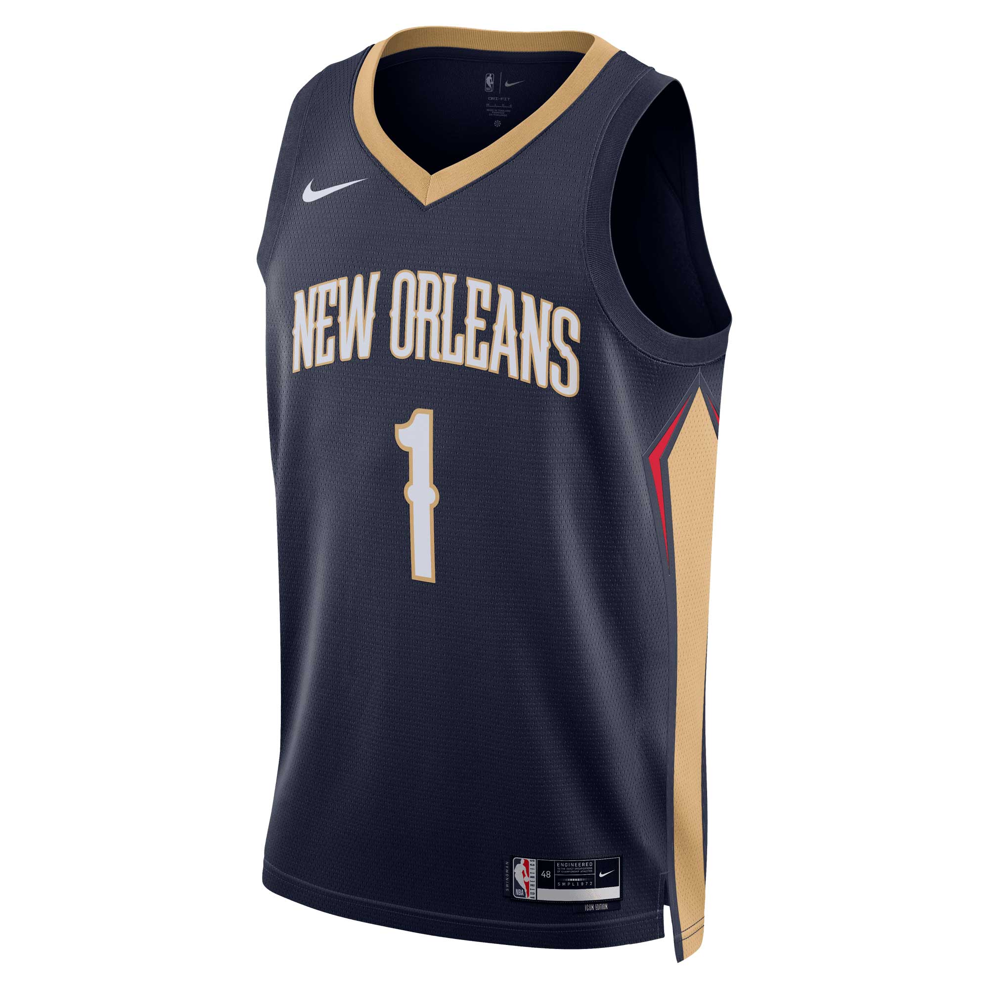 Unisex New Orleans Pelicans Zion Williamson Navy Swingman Jersey - Icon Edition