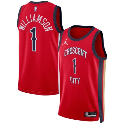 Unisex New Orleans Pelicans Zion Williamson Red Swingman Jersey - Statement Edition 01