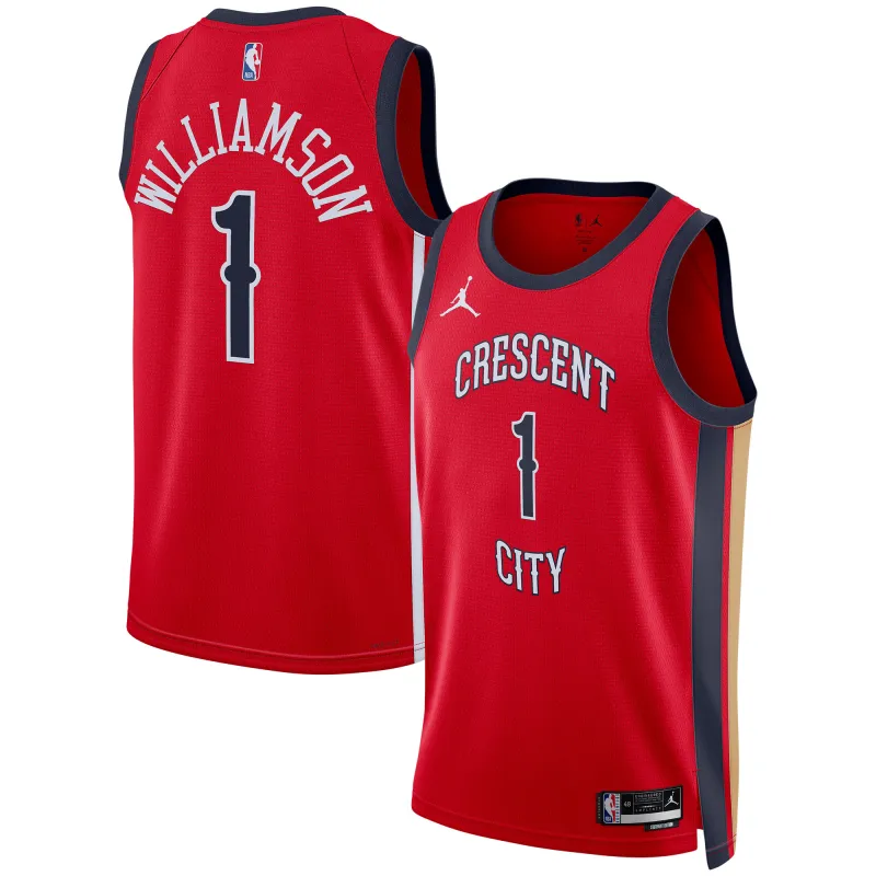 Unisex New Orleans Pelicans Zion Williamson Red Swingman Jersey - Statement Edition