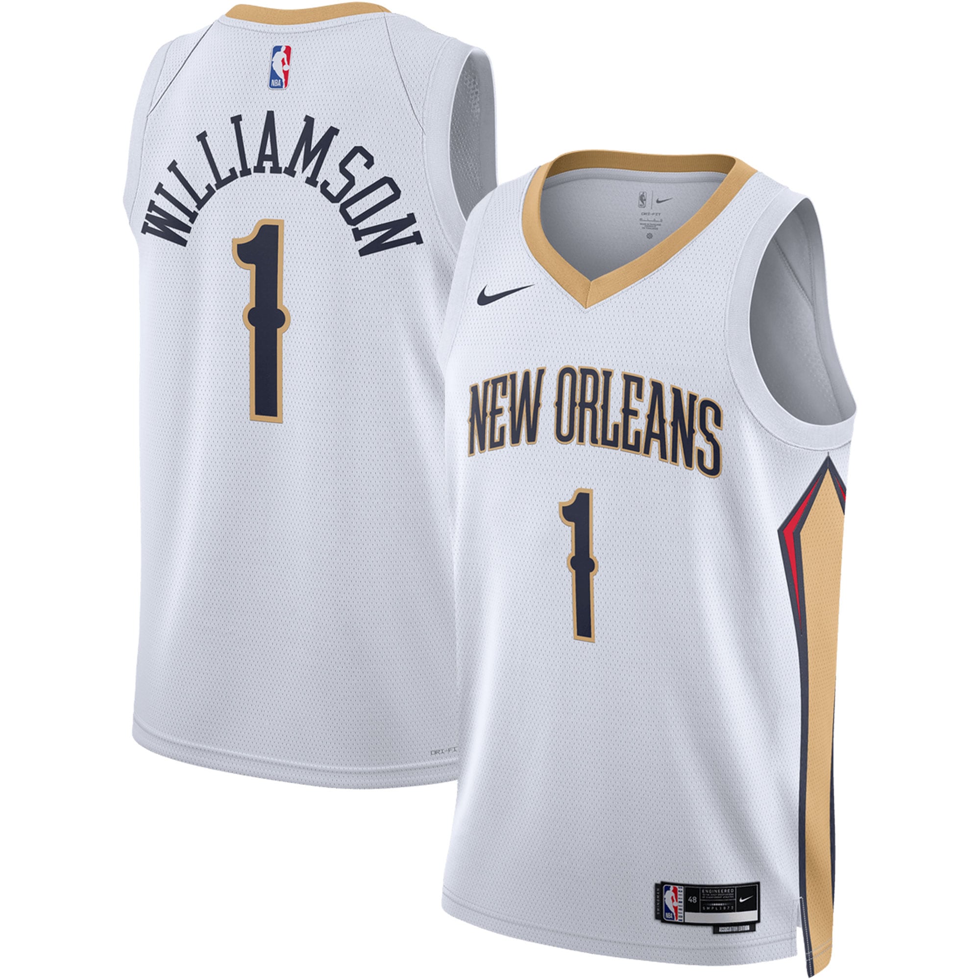 Unisex New Orleans Pelicans Zion Williamson White Swingman Jersey - Association Edition