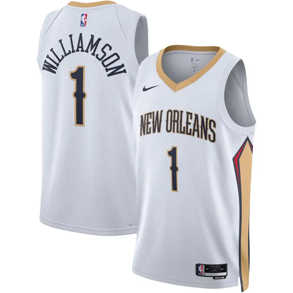 Unisex New Orleans Pelicans Zion Williamson White Swingman Jersey - Association Edition