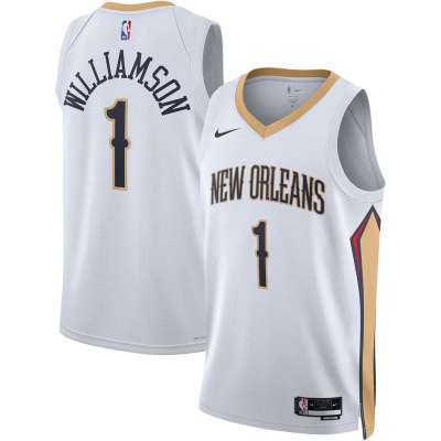 Unisex New Orleans Pelicans Zion Williamson White Swingman Jersey - Association Edition 01