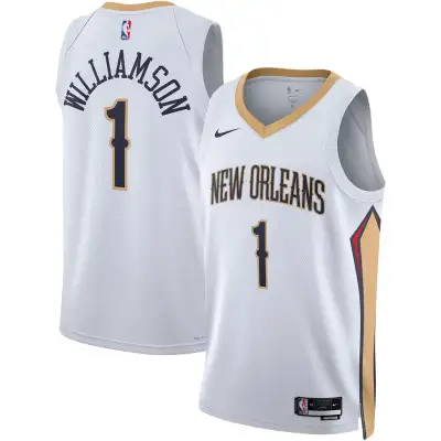 Unisex New Orleans Pelicans Zion Williamson White Swingman Jersey - Association Edition 01