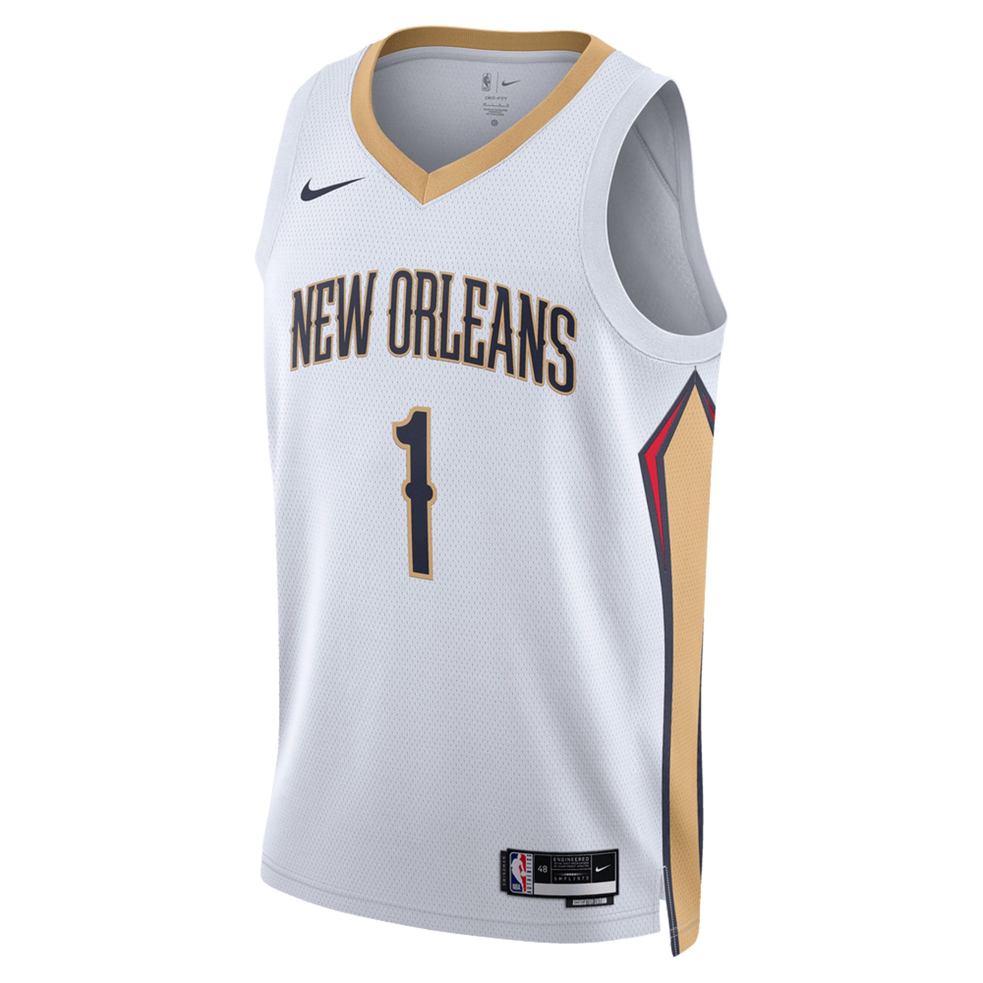 Unisex New Orleans Pelicans Zion Williamson White Swingman Jersey - Association Edition