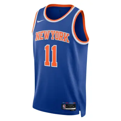 Unisex New York Knicks Jalen Brunson Blue Swingman Jersey - Icon Edition 02
