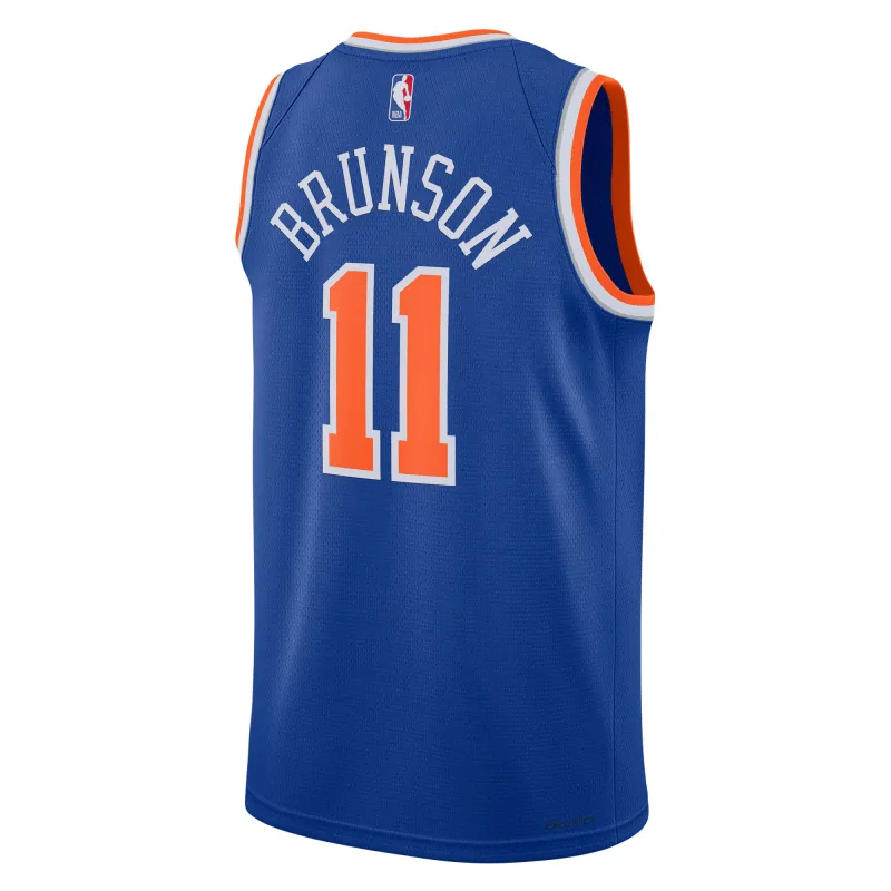 Unisex New York Knicks Jalen Brunson Blue Swingman Jersey - Icon Edition