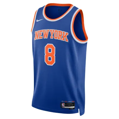 Unisex New York Knicks Kemba Walker Blue Swingman Jersey - Icon Edition 02