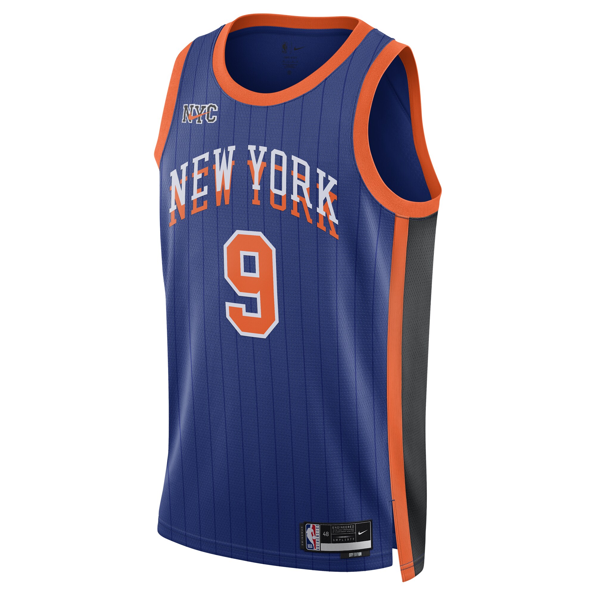 Unisex New York Knicks RJ Barrett Blue 2023/24 Swingman Jersey - City Edition