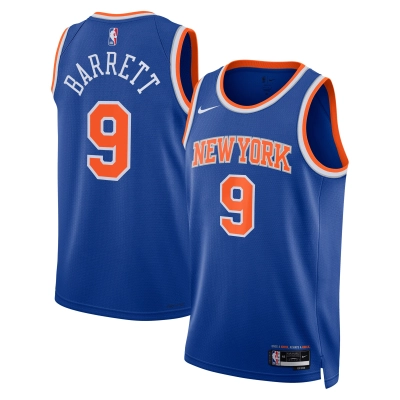 Unisex New York Knicks RJ Barrett Blue Swingman Jersey - Icon Edition 01