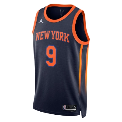 Unisex New York Knicks RJ Barrett Navy Swingman Jersey - Statement Edition 02