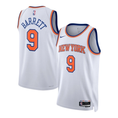 Unisex New York Knicks RJ Barrett White Swingman Jersey - Association Edition 01