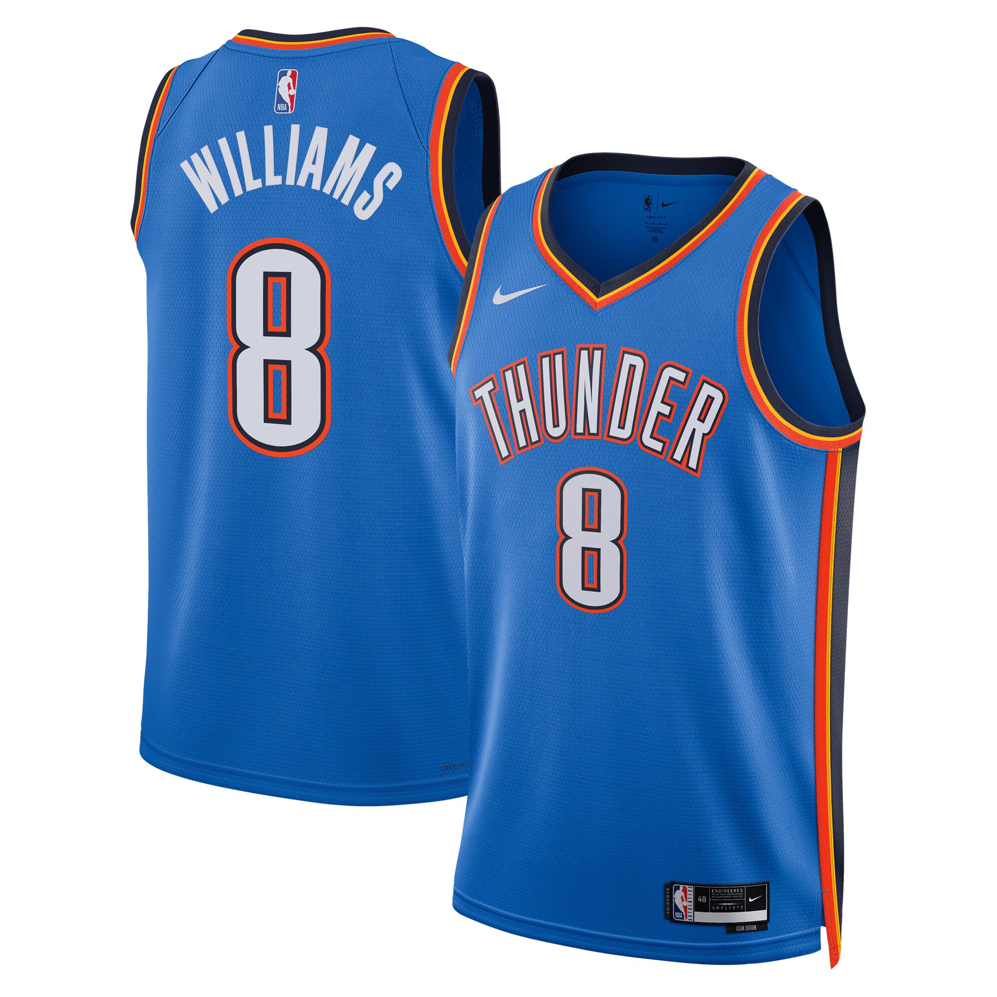 Unisex Oklahoma City Thunder Jalen Williams Blue Swingman Jersey - Icon Edition