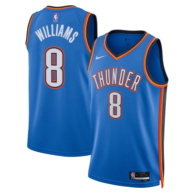 Unisex Oklahoma City Thunder Jalen Williams Blue Swingman Jersey - Icon Edition 01