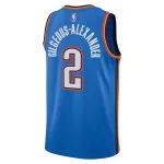 Unisex Oklahoma City Thunder Shai Gilgeous-Alexander Blue Badge Swingman Jersey - Icon Edition