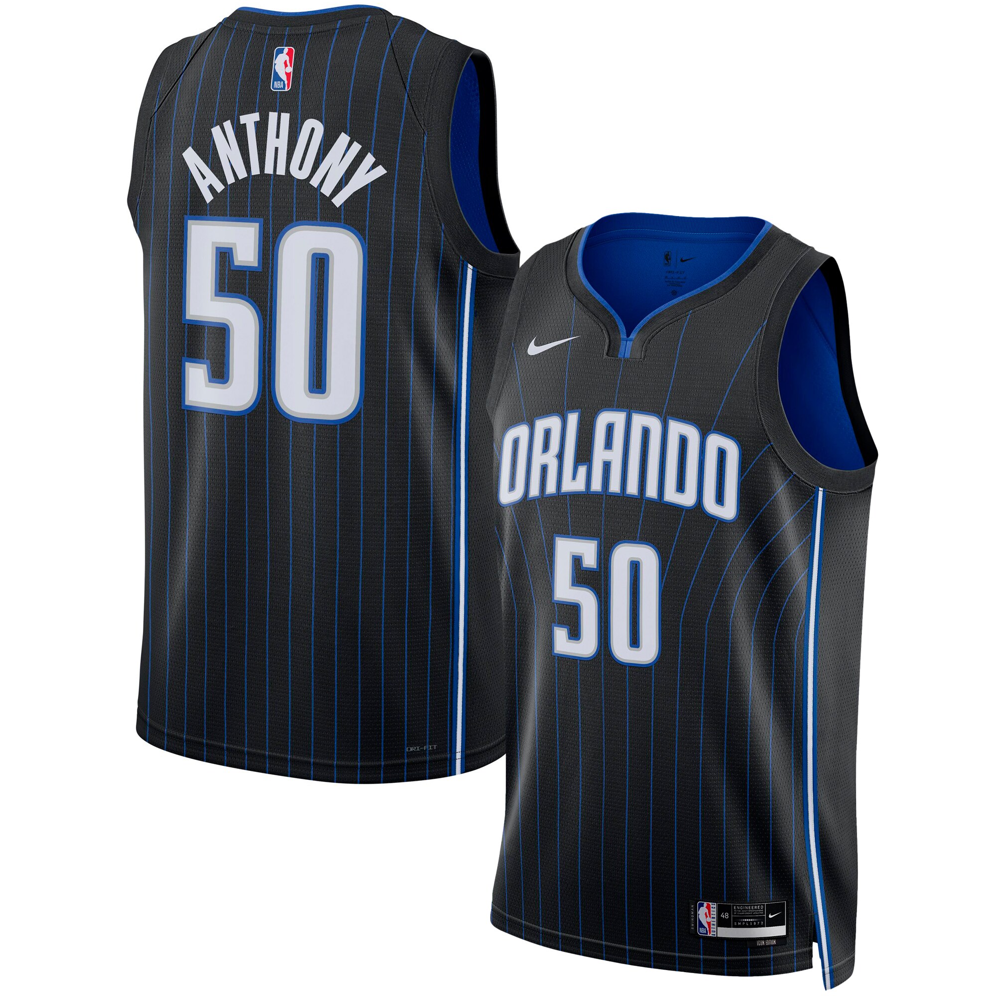 Unisex Orlando Magic Cole Anthony Black Swingman Jersey - Icon Edition