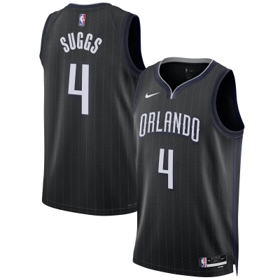 Unisex Orlando Magic Jalen Suggs Black 2022/23 Swingman Jersey - City Edition 01