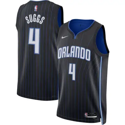 Unisex Orlando Magic Jalen Suggs Black Swingman Jersey - Icon Edition 01