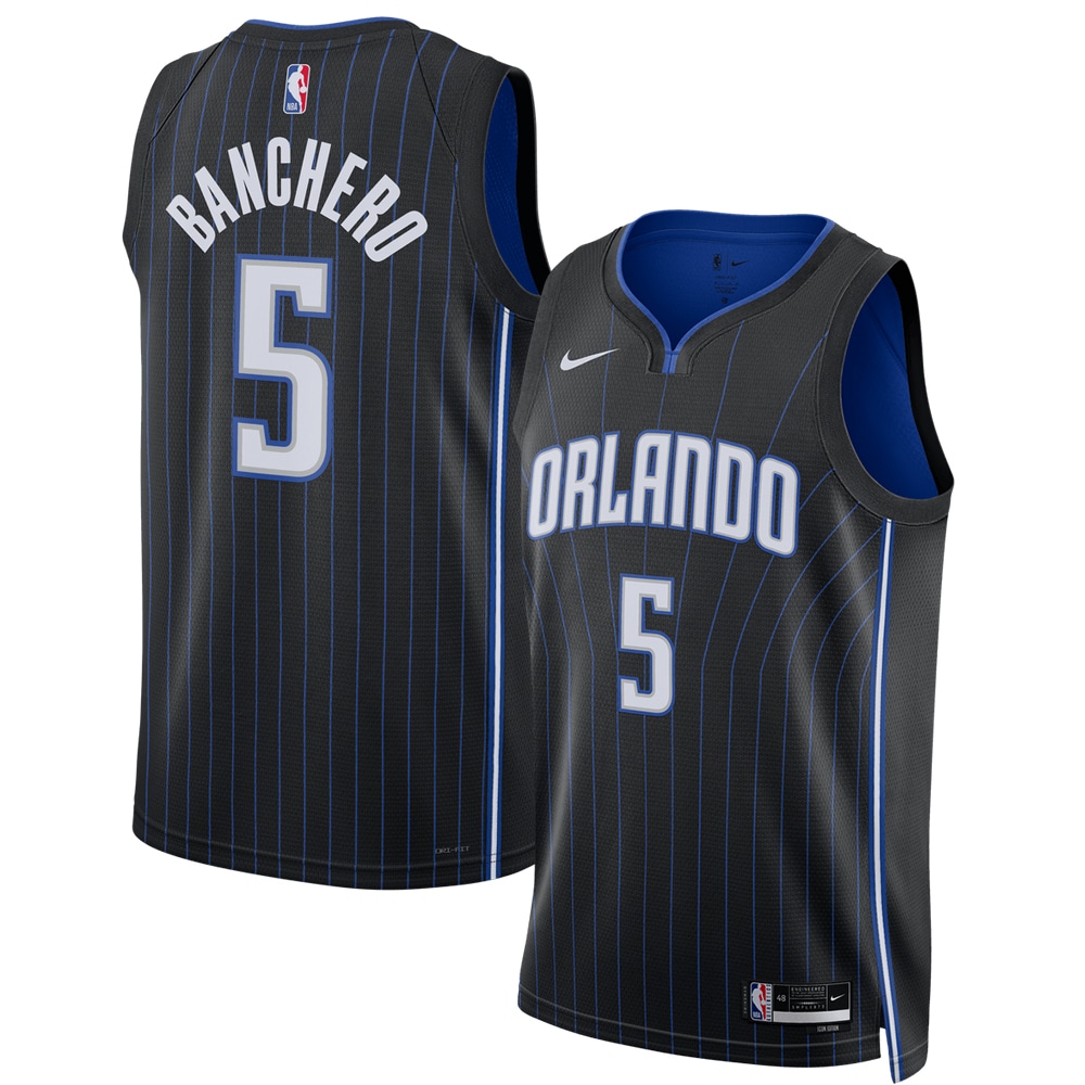 Unisex Orlando Magic Paolo Banchero Black 2022 NBA Draft First Round Pick Swingman Jersey - Icon Edition