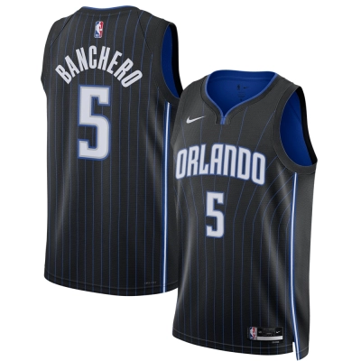 Unisex Orlando Magic Paolo Banchero Black 2022 NBA Draft First Round Pick Swingman Jersey - Icon Edition 01