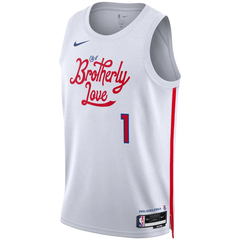 Unisex Philadelphia 76ers James Harden White 2022/23 Swingman Jersey - City Edition