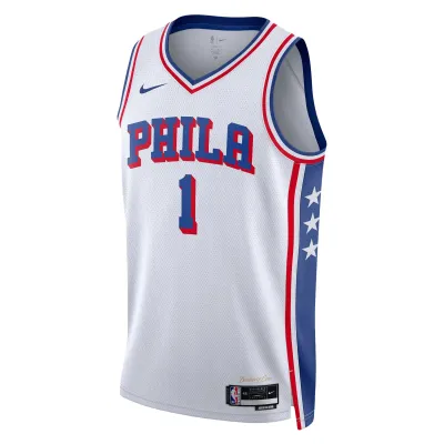Unisex Philadelphia 76ers James Harden White Swingman Jersey - Association Edition 02