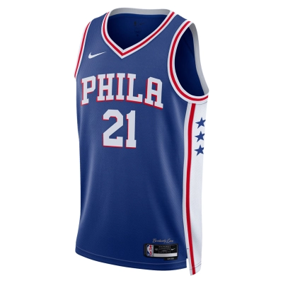 Unisex Philadelphia 76ers Joel Embiid Royal Swingman Jersey - Icon Edition 02