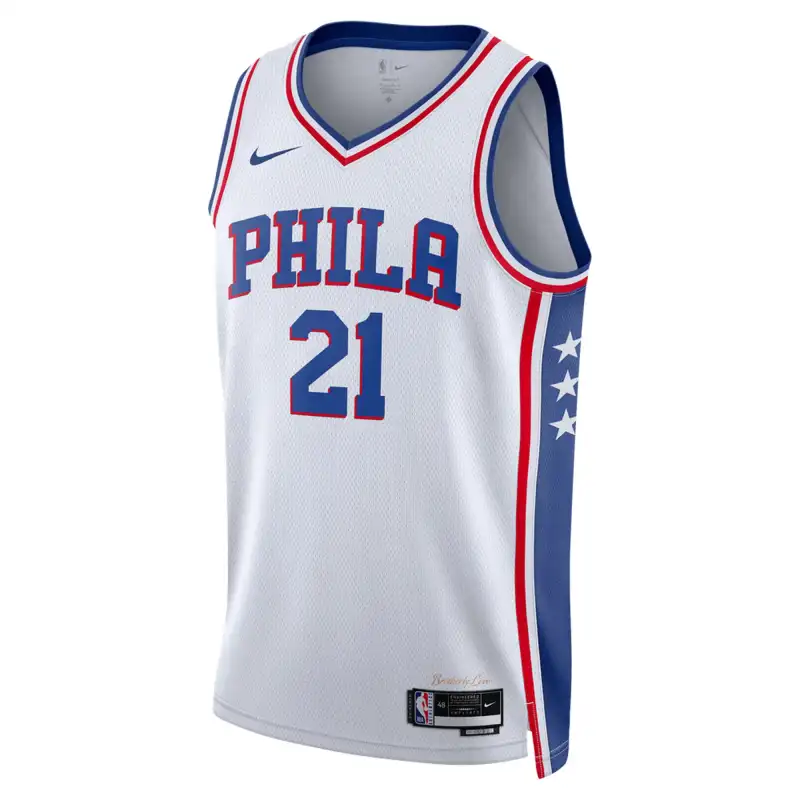Unisex Philadelphia 76ers Joel Embiid White Swingman Jersey - Association Edition