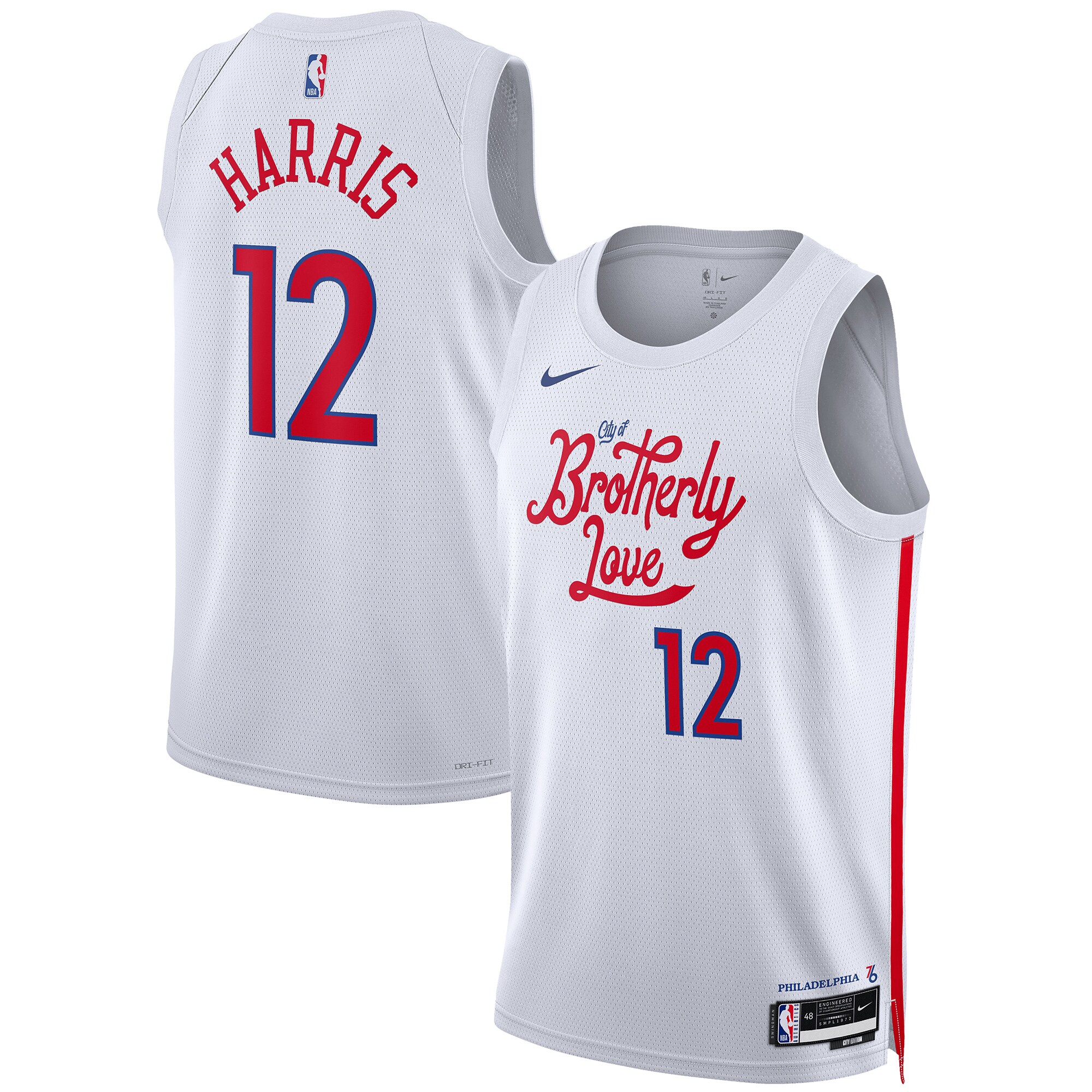 Unisex Philadelphia 76ers Tobias Harris White 2022/23 Swingman Jersey - City Edition