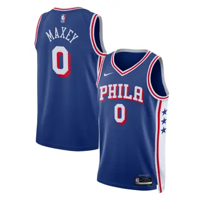 Unisex Philadelphia 76ers Tyrese Maxey Royal Swingman Jersey - Icon Edition 01