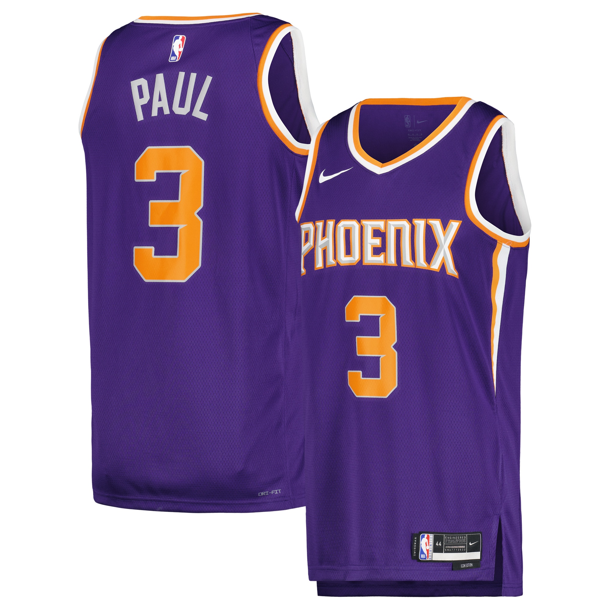 Unisex Phoenix Suns Chris Paul Purple Swingman Jersey - Icon Edition