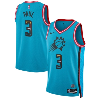 Unisex Phoenix Suns Chris Paul Turquoise 2022/23 Swingman Jersey - City Edition 01
