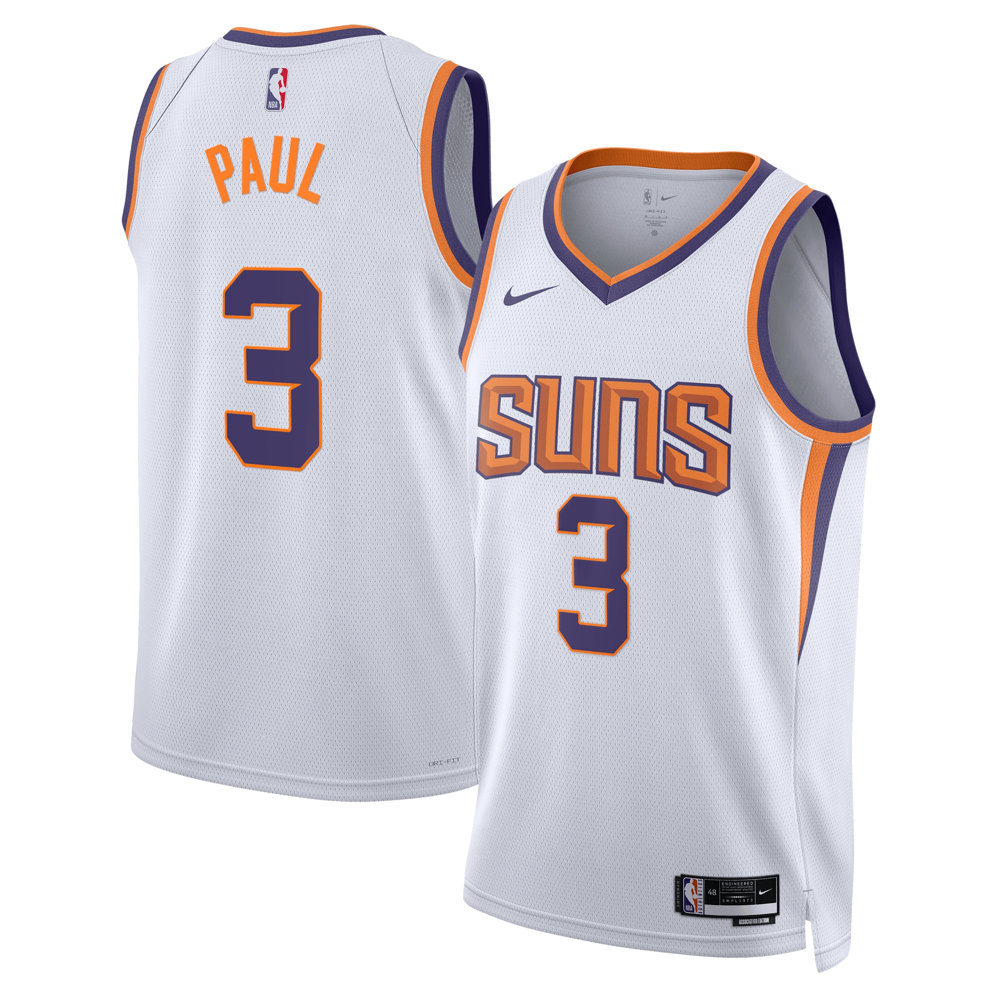 Unisex Phoenix Suns Chris Paul White Swingman Jersey - Association Edition