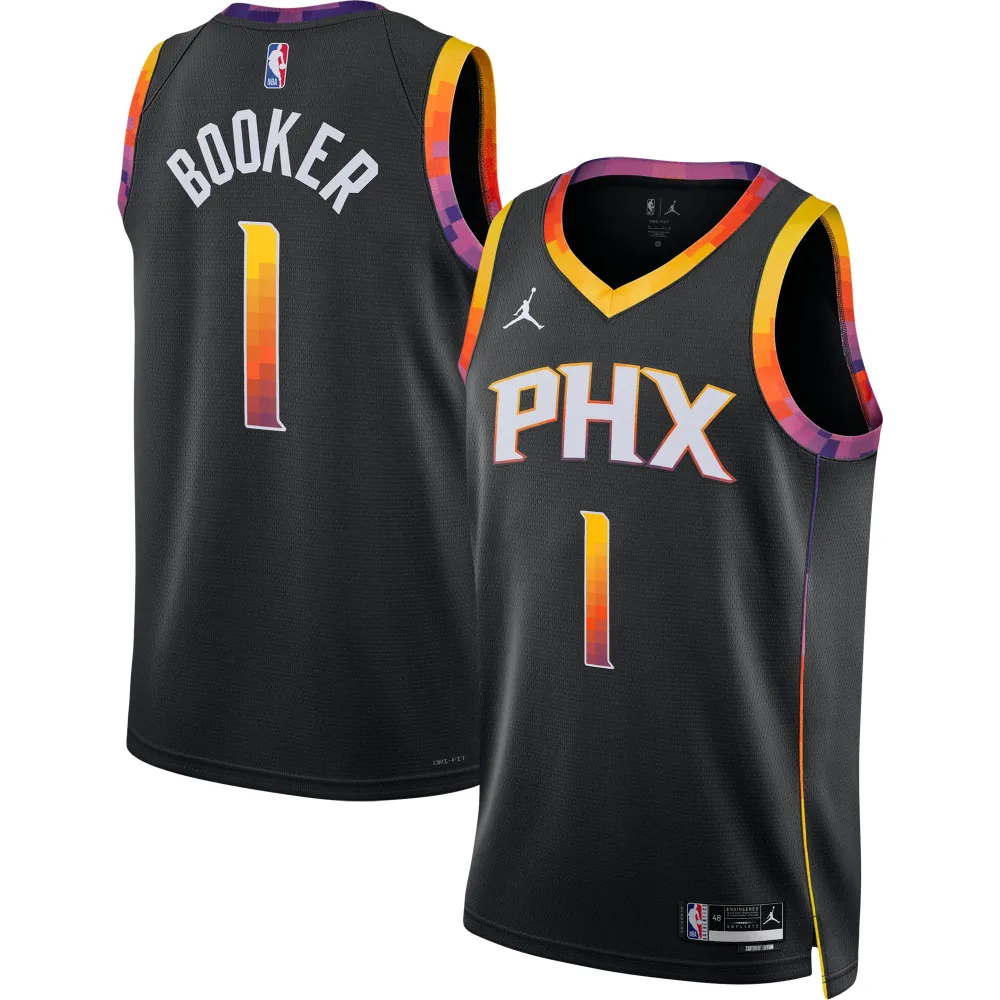 Unisex Phoenix Suns Devin Booker Black Swingman Jersey - Statement Edition