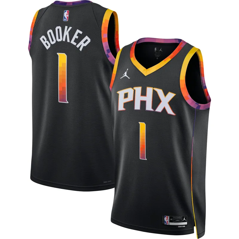 Unisex Phoenix Suns Devin Booker Black Swingman Jersey - Statement Edition