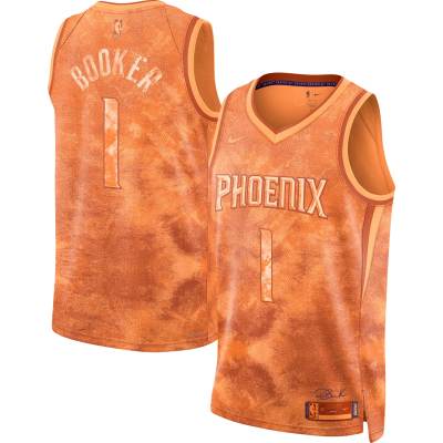 Unisex Phoenix Suns Devin Booker Orange Select Series Swingman Jersey 01