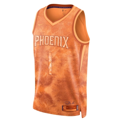 Unisex Phoenix Suns Devin Booker Orange Select Series Swingman Jersey 02