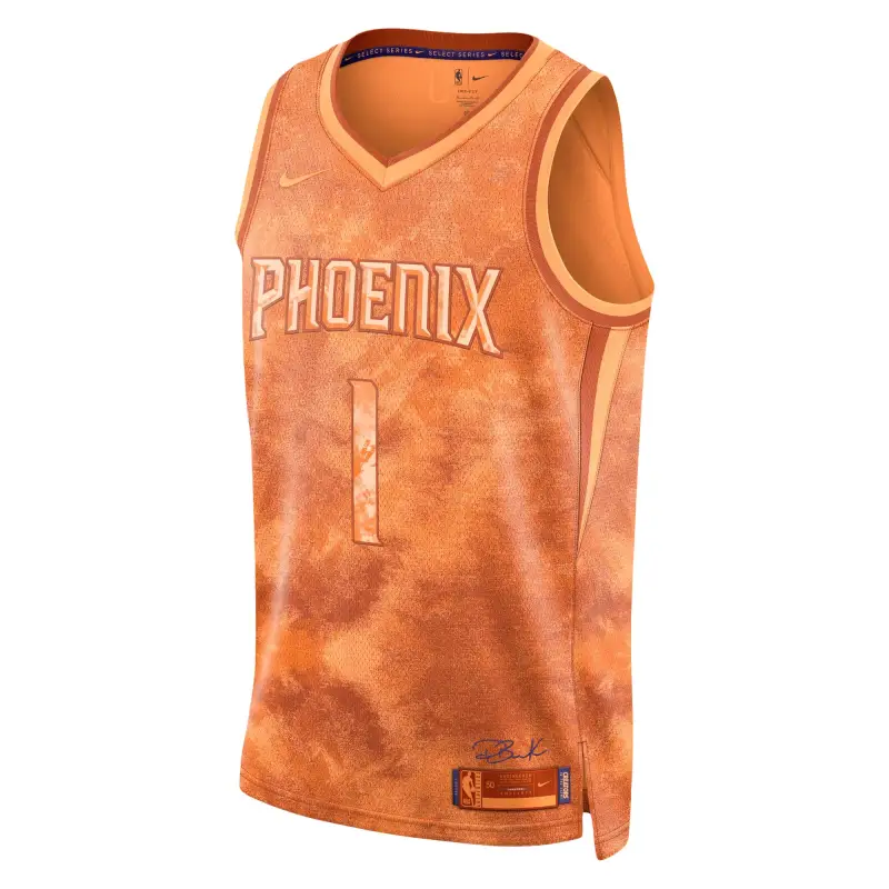 Unisex Phoenix Suns Devin Booker Orange Select Series Swingman Jersey