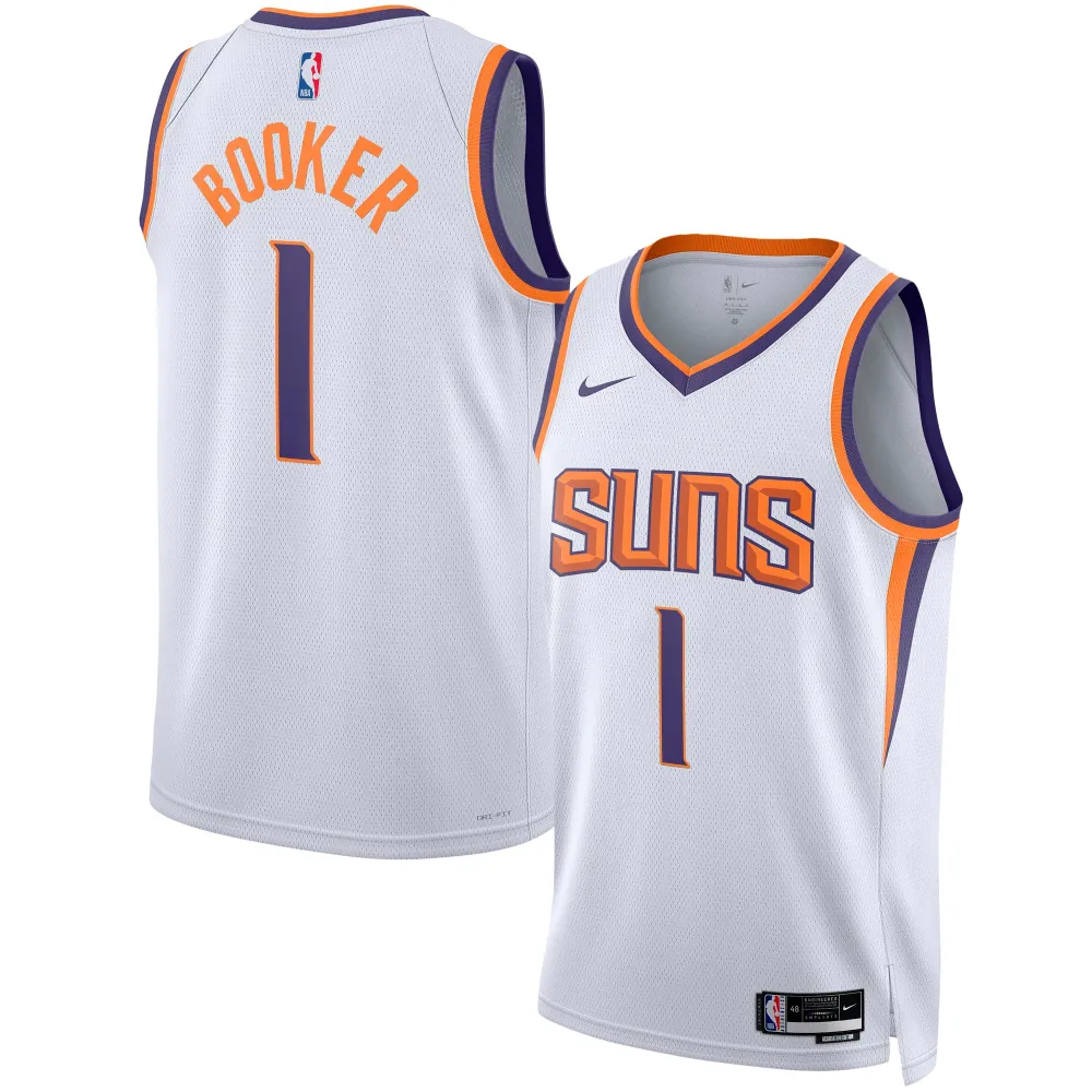 Unisex Phoenix Suns Devin Booker White Swingman Jersey - Association Edition