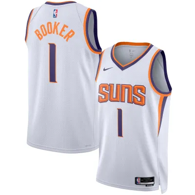 Unisex Phoenix Suns Devin Booker White Swingman Jersey - Association Edition 01