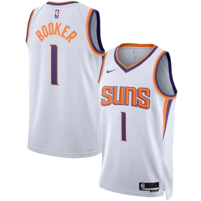 Unisex Phoenix Suns Devin Booker White Swingman Jersey - Association Edition 01