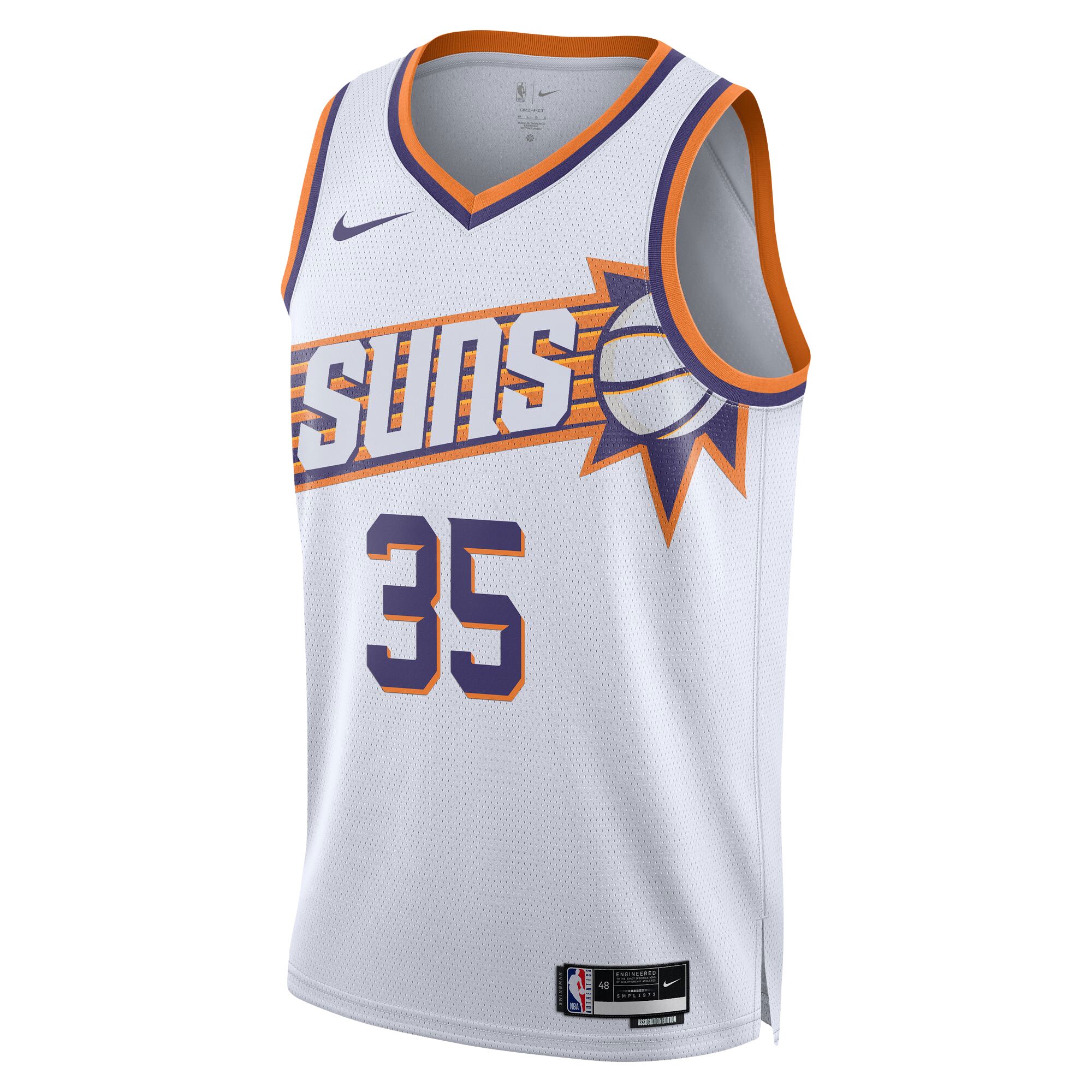 Unisex Phoenix Suns Kevin Durant White Swingman Jersey - Association Edition