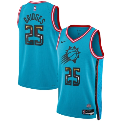 Unisex Phoenix Suns Mikal Bridges Turquoise 2022/23 Swingman Jersey - City Edition 01