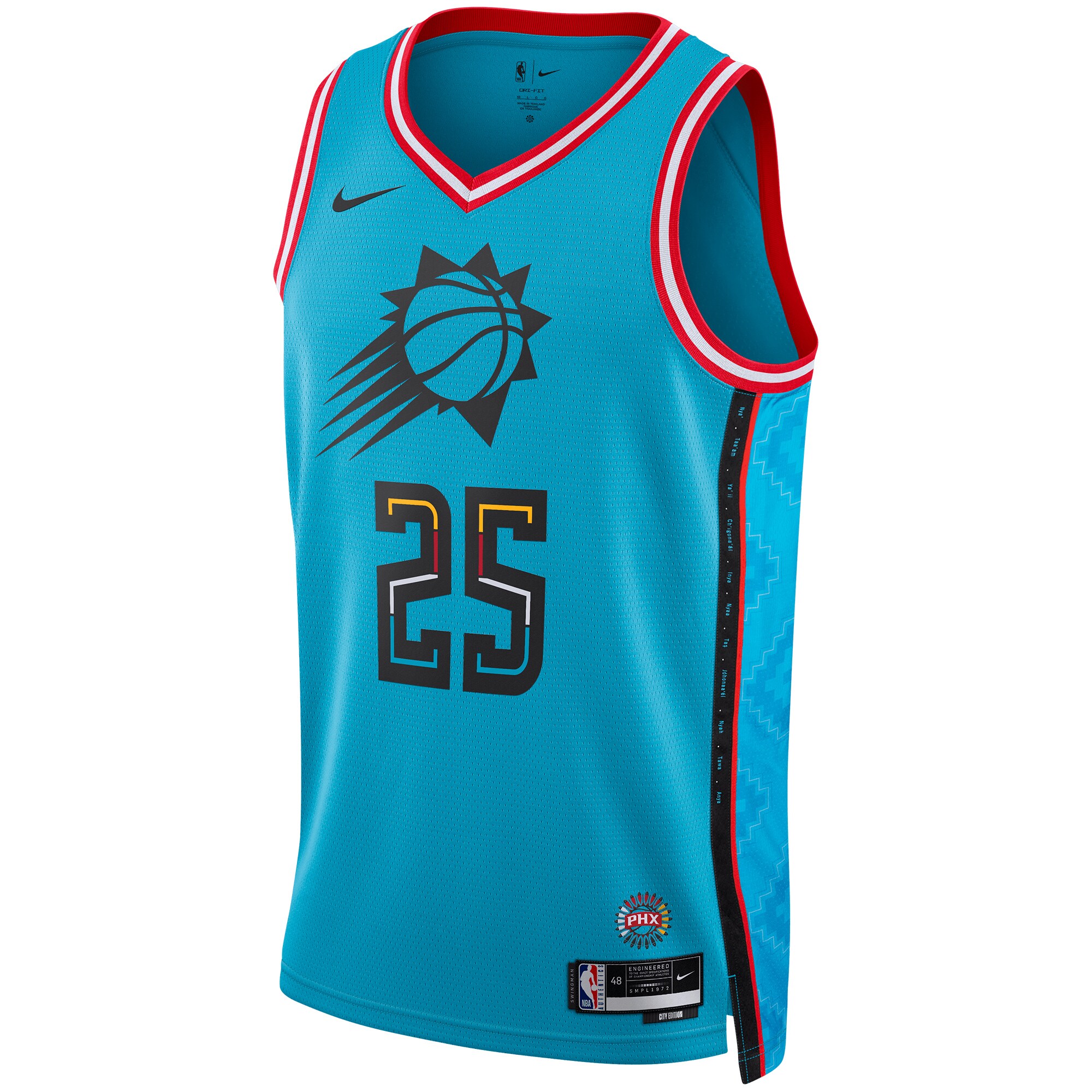 Unisex Phoenix Suns Mikal Bridges Turquoise 2022/23 Swingman Jersey - City Edition