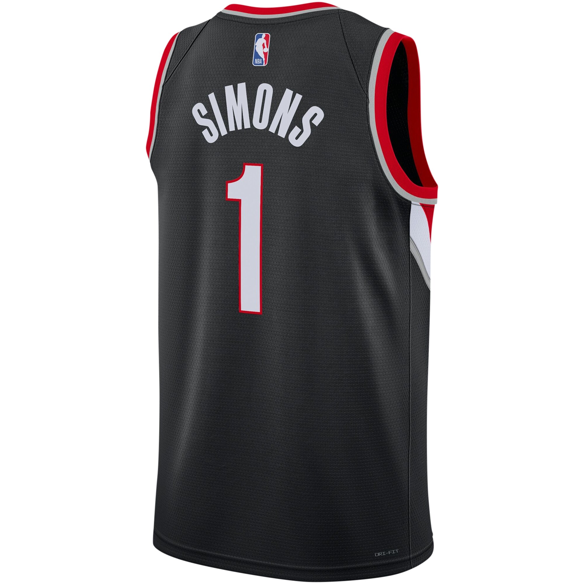 Unisex Portland Trail Blazers Anfernee Simons Black Swingman Jersey - Icon Edition