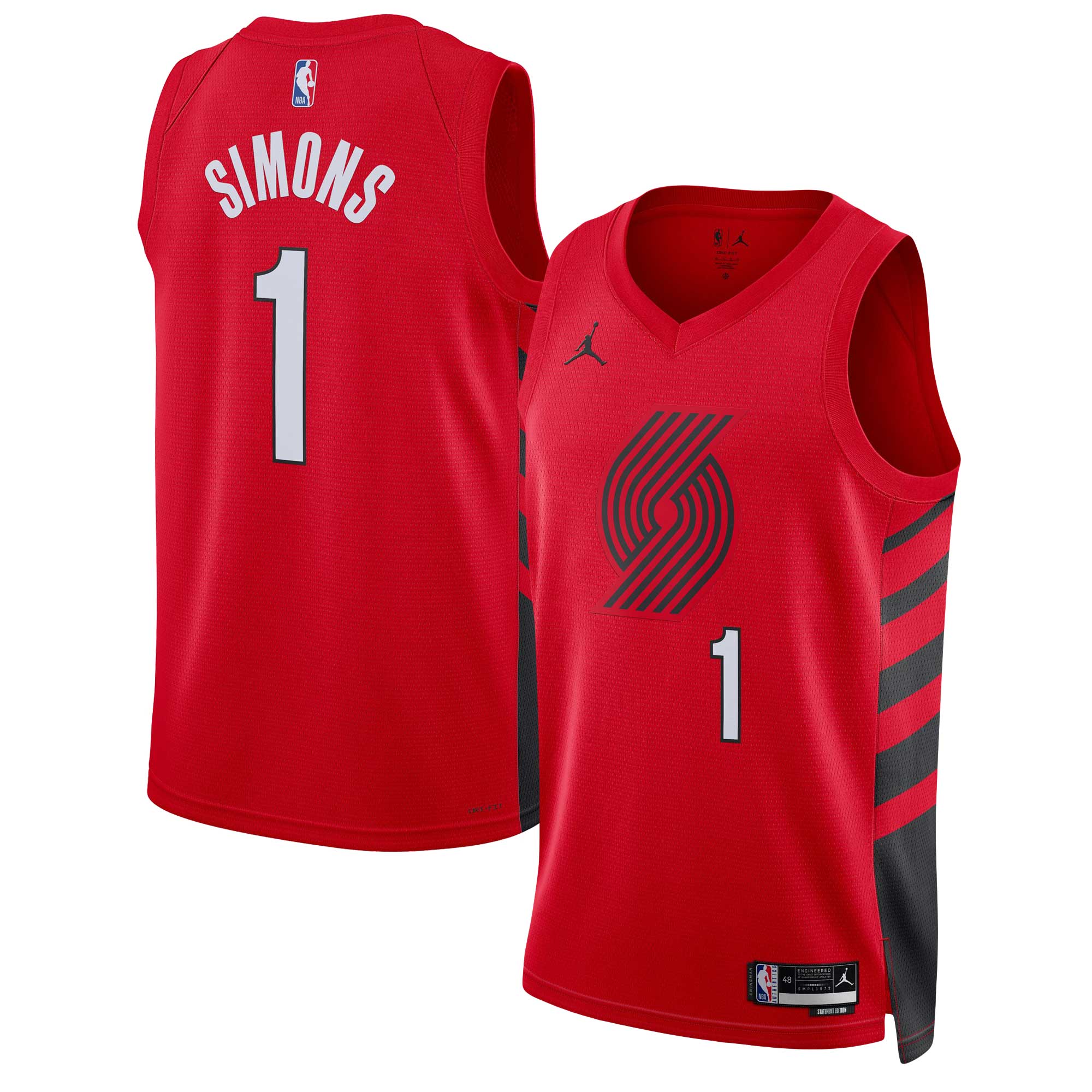 Unisex Portland Trail Blazers Anfernee Simons Red Swingman Jersey - Statement Edition