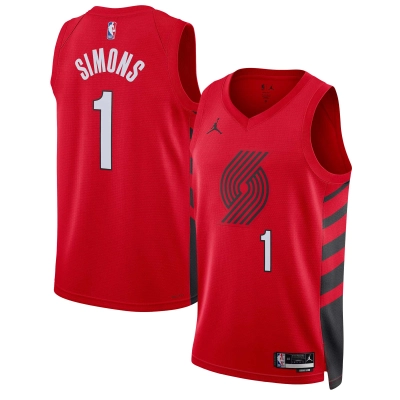 Unisex Portland Trail Blazers Anfernee Simons Red Swingman Jersey - Statement Edition 01