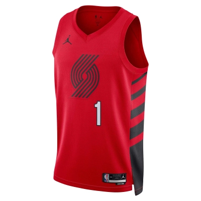 Unisex Portland Trail Blazers Anfernee Simons Red Swingman Jersey - Statement Edition 02